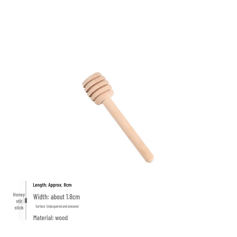 

Jam Milk Coffee Stick with Engraved Logo - No Paint/Wax Wooden Honey Dipper Stirrer