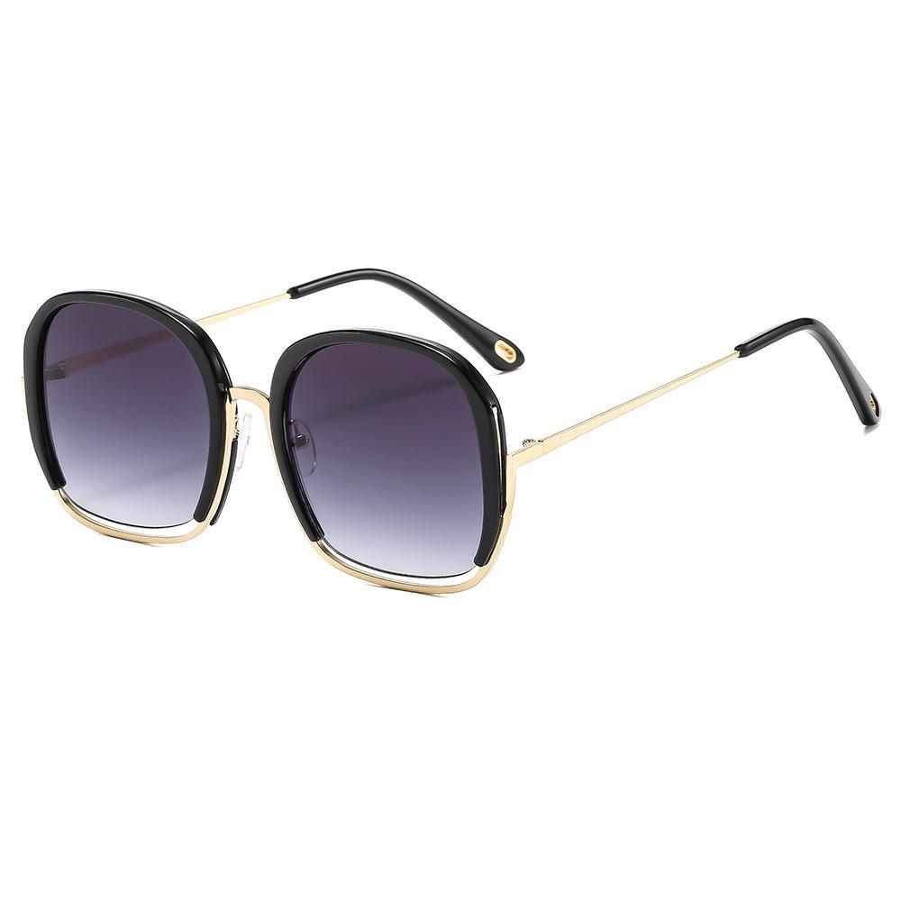 Fashion Retro New Round Shape Women Sunglasses Large Frame Personalized Casual High-End Outdoor Travel Men Sunglasses Uv400