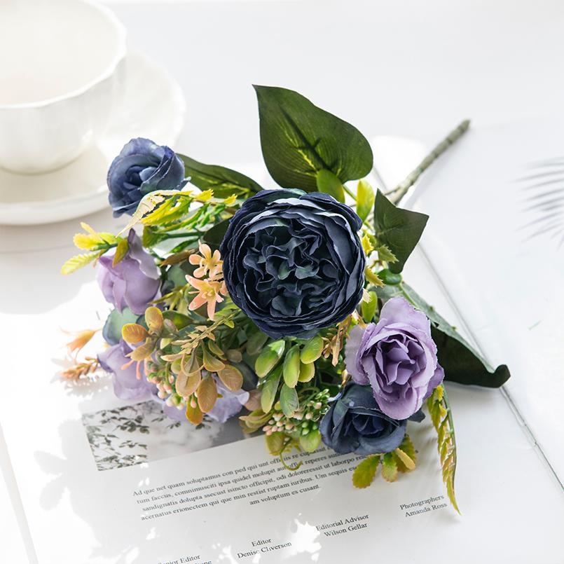 

Artificial Peony Flowers Wedding Decorative Floristics Christmas Wreaths Home Decoration Accessories Silk Hydrangea Fake Plants