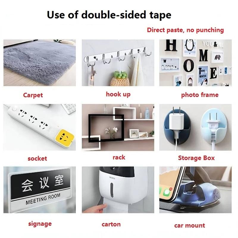 Double Sided Adhesive Tape Strong Transparent Nano Double Sided Sticky Tape Waterproof Reusable Wall Stickers Super Strong