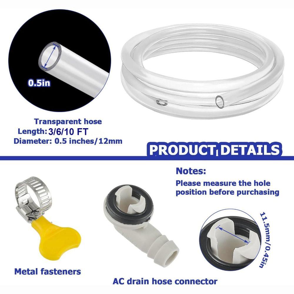 Tuyau d'évacuation de climatiseur étanche Remplacement du tuyau d'évacuation AC Pièces pour climatiseur de fenêtre Unité mini-split