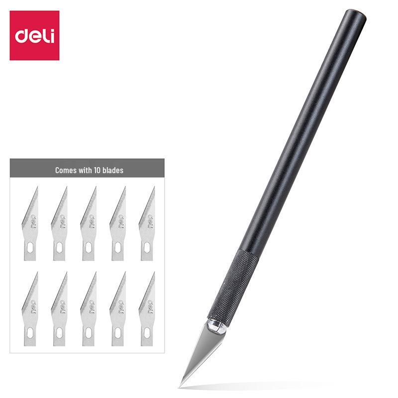 Deluxe Aluminum Alloy Carving Knife Set - Includes Deli Engraving, Paper Cutting, Letter Opener, and Spare Blades (Pen-Type Design)