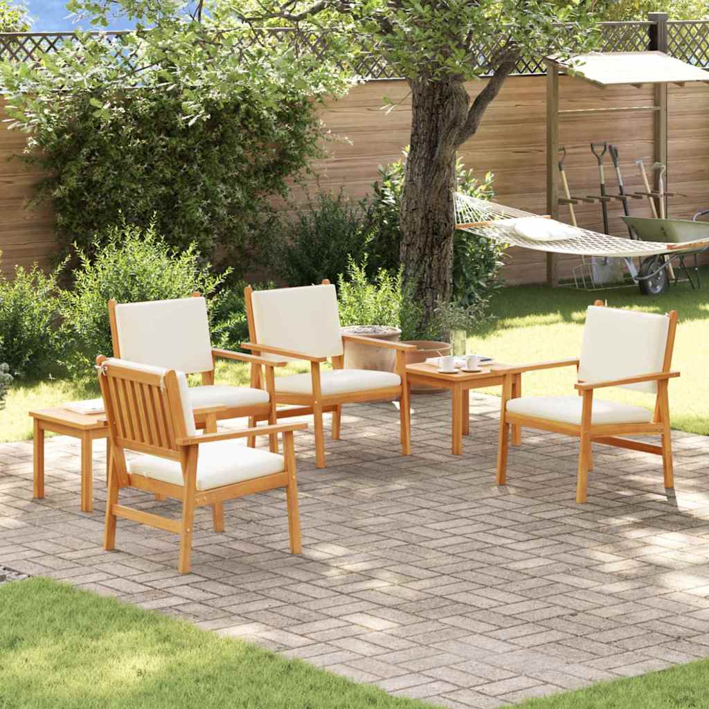 Garden Sofa Set 6 Pcs Brown Solid Acacia Wood
