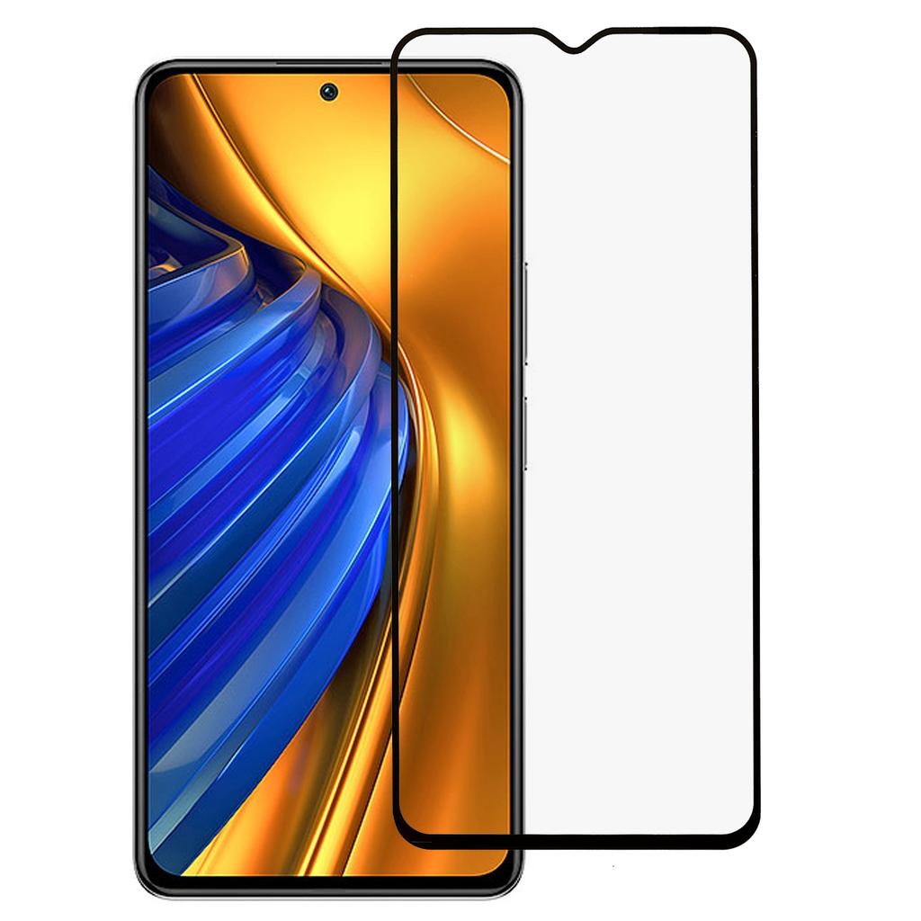 Full Covering Screen Protector For Xiaomi Poco M5 4G,Anti-explosion Full Glue Silk Printing Tempered Glass Screen Film