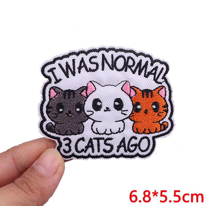 Cute Ghost/Cat Embroidered Patch Cartoon Animal Patch Iron On Patches For Clothing Thermoadhesive Patches For Clothes Jacket DIY