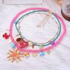3Pcs/Set  Colorful Resin Beaded Charms Necklaces For Women Summer Ocean Vacation Style Party Jewelry Neck Accessories