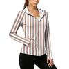 Women's Lightweight Zip Up Hoodie with Hood and Pockets Long Sleeve Striped Sun Protection Jacket for Outdoor Activities