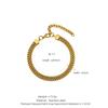 Custom Stainless Steel Fashion Chain Link Bracelets 14k 18k Gold Plated Bracelet & Bangles for Women