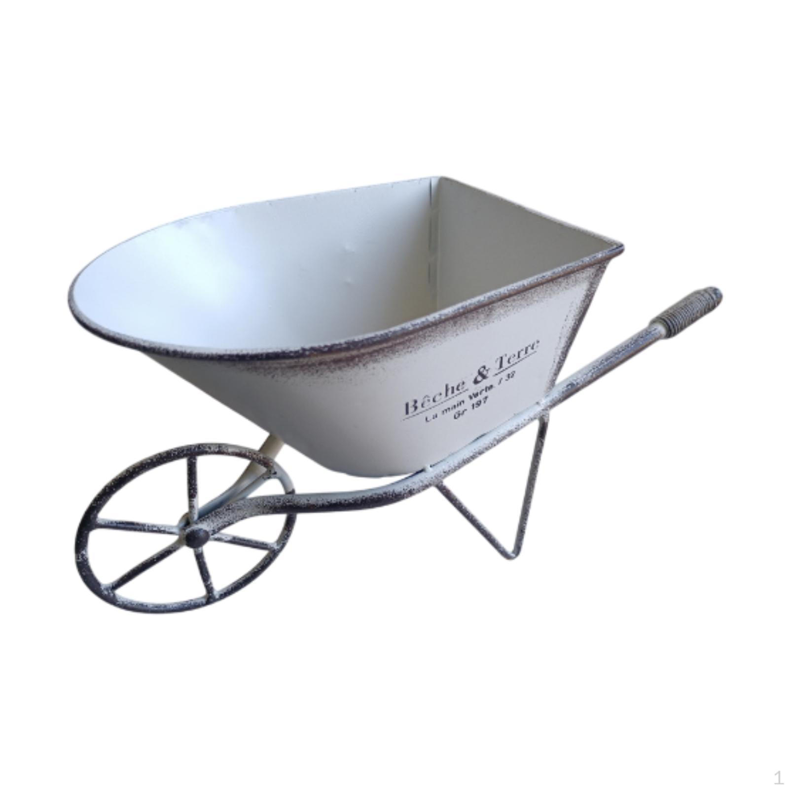 

Железная тележка для цветов и растений, выставочный стенд для дома и сада белый