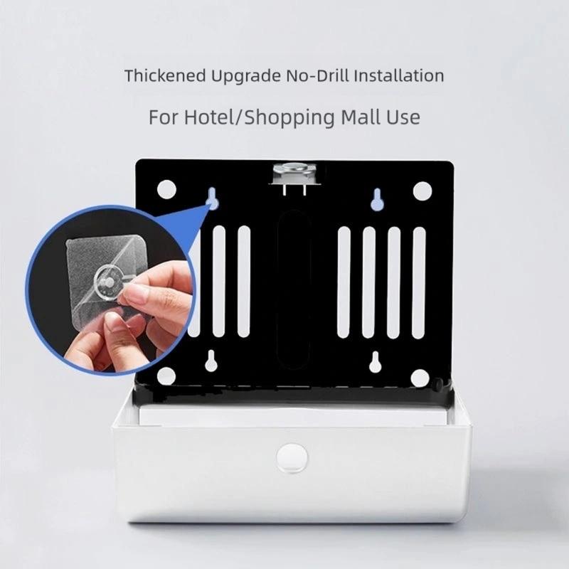 Waterproof Plastic Tissue Dispenser Wall Mounted Space Saving Designs Tissue Box Holder Large Capacity for Bathroom