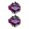 1 Pair Halloween Dog Barrettes Witch Hat Pet Hair Clip Felt Skull Gauze Cobweb Hair Accessories for Puppy Cats Festive Dress-up