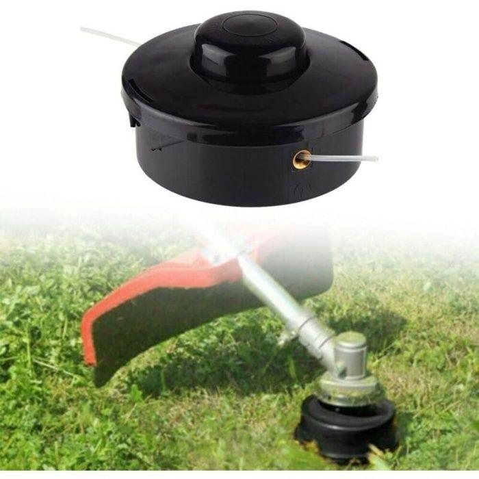 Tête de débroussailleuse universelle M10 x 1,25 - 114 mm, bobine ABS noire, alimentation automatique