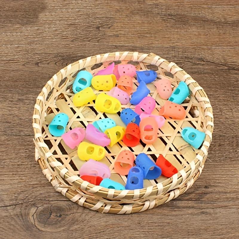 10 Stück Atmungsaktive Silikon-Fingerlinge, Schutz-Fingerlinge für DIY-Basteln, Gitarrenübung und Nähzubehör, Rutschfeste Fingerpolster