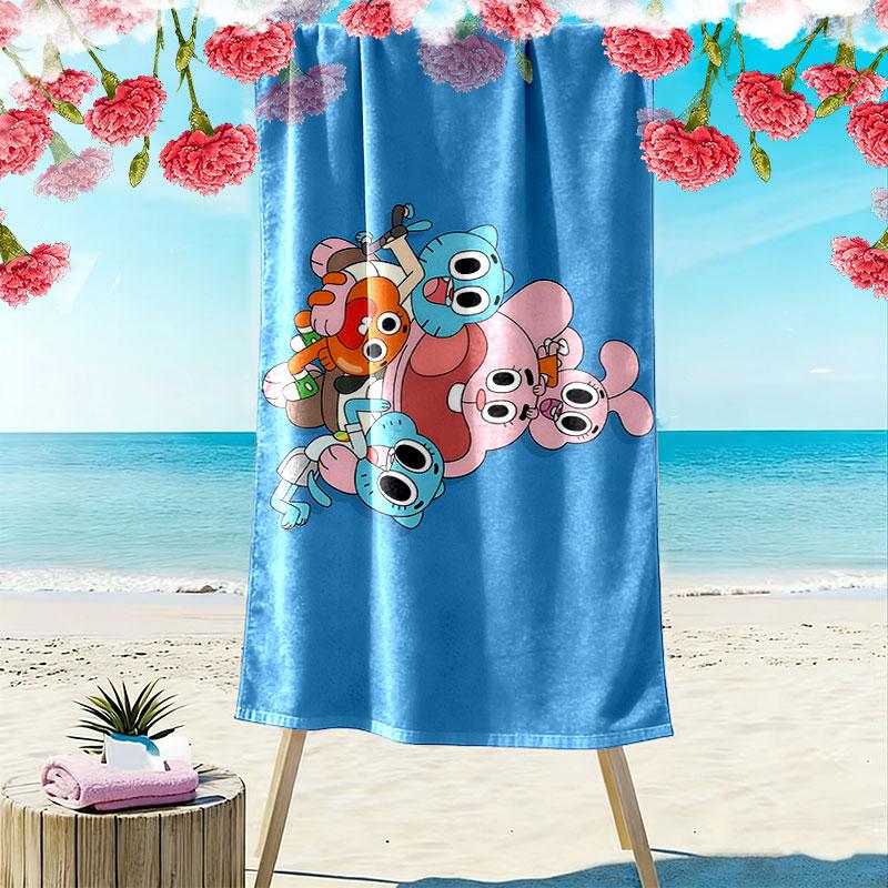 TAWOG Poster Print Beach Towel, Large Soft Quick Dry Towel for Beach Camping Swimming