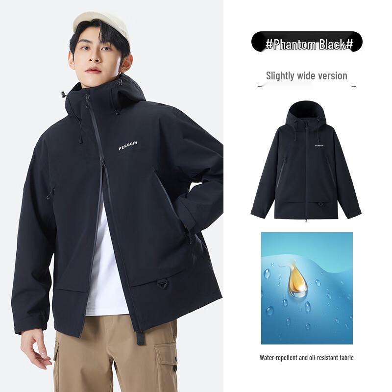 CAMEL Unisex Penguin Hooded Windproof Waterproof Outdoor Jacket M35BA31060