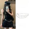 Bohemian Ethnic Style Wooden Beads Irregular Square Wooden Beads Waist Chain Fashion Belt Fashion Design Jewelry Women