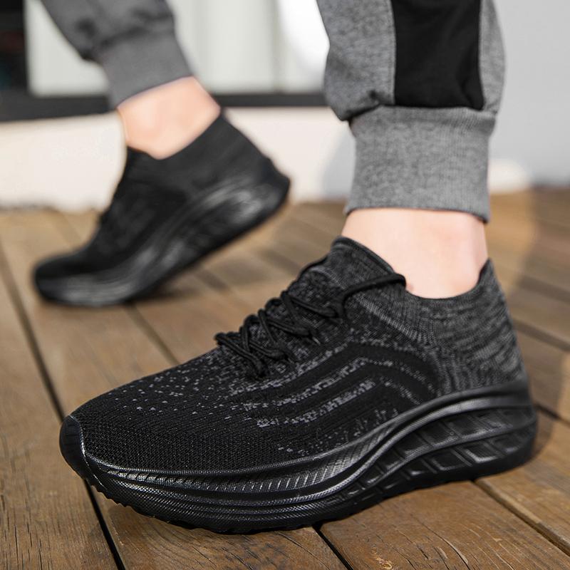 

Мужская спортивная обувь, женские кроссовки для бега, черные носки, обувь на толстой подошве, увеличивающая рост, пара обуви больших размеров EU: 37 чёрный