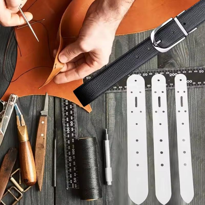 Belt Punching Positioning Template, Acrylic Version 5 Model Vegetable Tanned Belt Fixing Plate, Positioning Plate