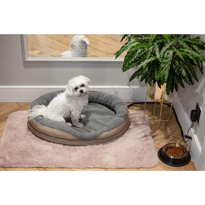 Lit Chauffant Électrique pour Chien et Chat, 76 x 58cm Chauffage pour Animaux Camry CR7431 18 W Marron