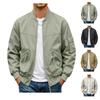 Men's Flight Jacket Loose Fit Casual Baseball Collar Coat for Fall Winter