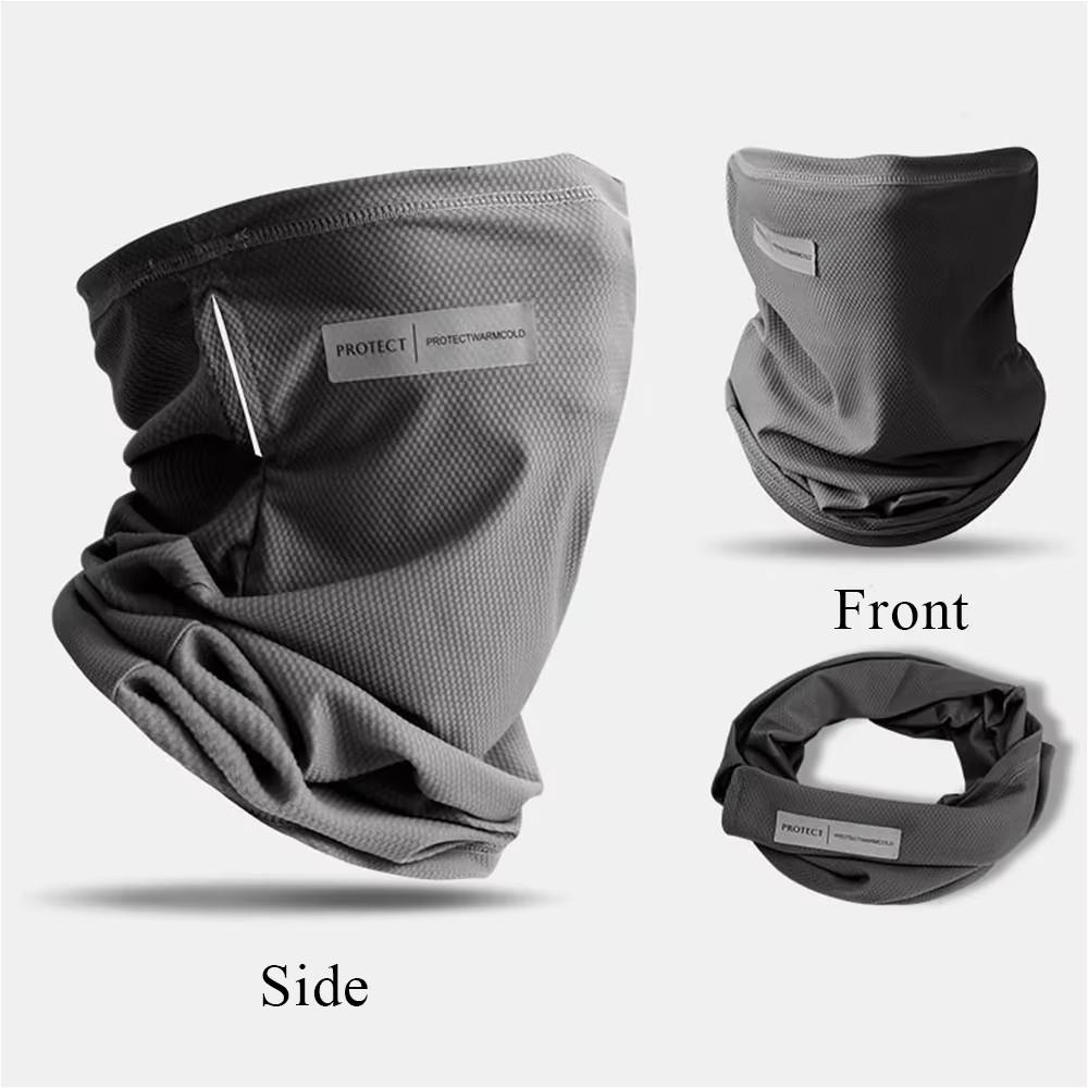 

Outdoor UV Protection Ice Silk Mask Sunscreen Face Cover Neck Wrap Unisex Anti-UV Scarf Cycling UV Mask Ear Hanging Neck Scarves темно-сірий колір
