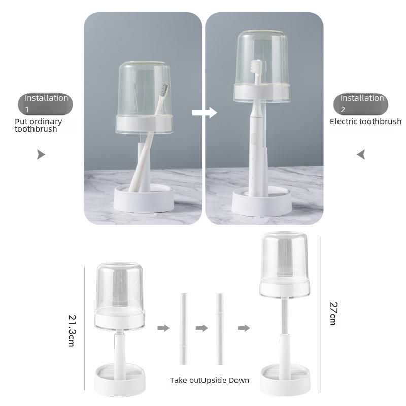 Adjustable Electric Toothbrush and Rinse Cup Set for Dorms and Homes