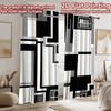 2D flat Photography Backdrop Popular Party Backdrop Black and White Geometric Shapes 100% Polyester Festive Wall Decor Use