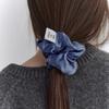 VILLA DE SILK High density 100% silk scrunchie ( Light khaki/ Camel / Vintage blue )