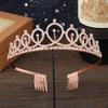 Crown Hair Accessories Children's Silver Hairband Korean Children's Headband Birthday Rhinestone Crown Headwear
