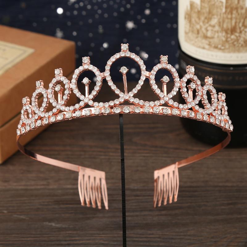 Crown Hair Accessories Children's Silver Hairband Korean Children's Headband Birthday Rhinestone Crown Headwear