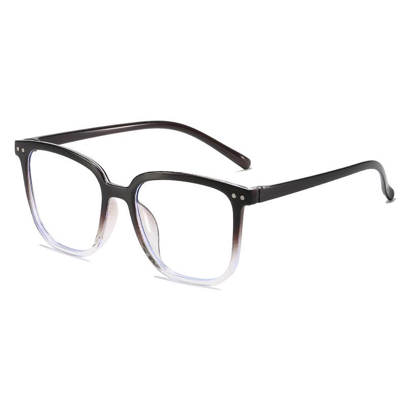 Ochelari Negri Gradați Anti-Lumină Albastră pentru Femei - Esențial Fără Machiaj, Prietenos cu Studenții, Ochelari de Miopie cu Rame Mari Subțiatoare