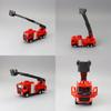 Alloy Simulation Ladder Fire Truck Model Toy For Collection And Display