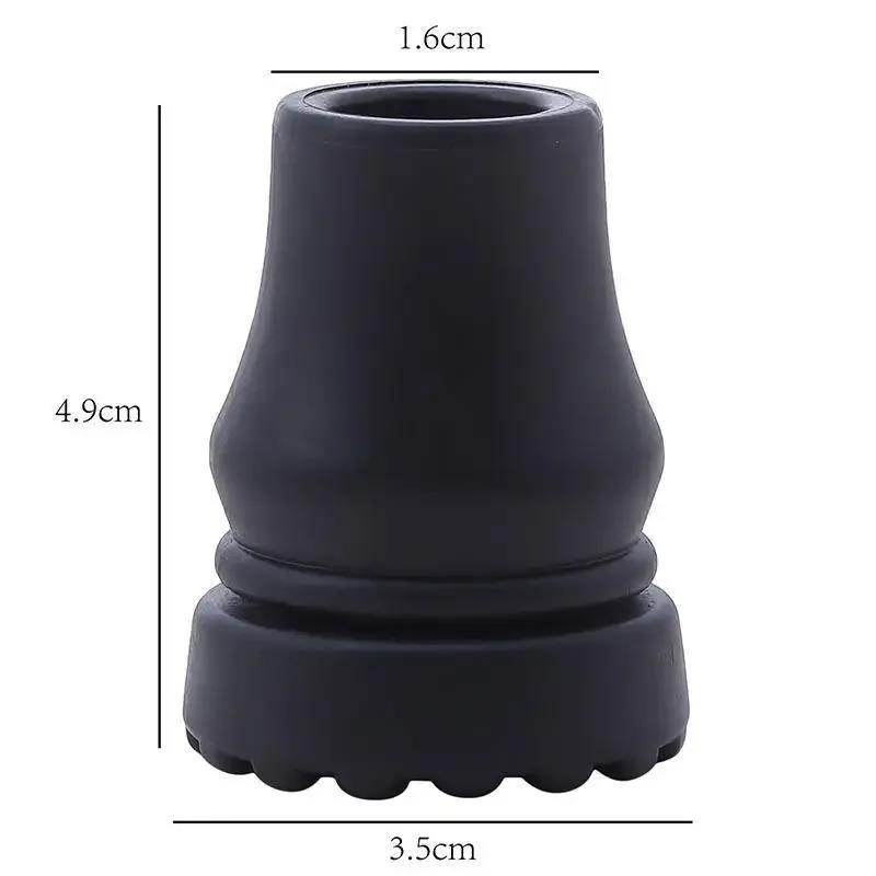 16/19/22mm Rubber Pad Cap Non-Slip Walking Stick Crutch Cane Bottom Pads Cover Protector Climbing Hiking Trekking Pole Tip