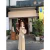 Gentle lace splicing high waist skirt suspender suit women's summer seaside vacation atmosphere a complete set of wear