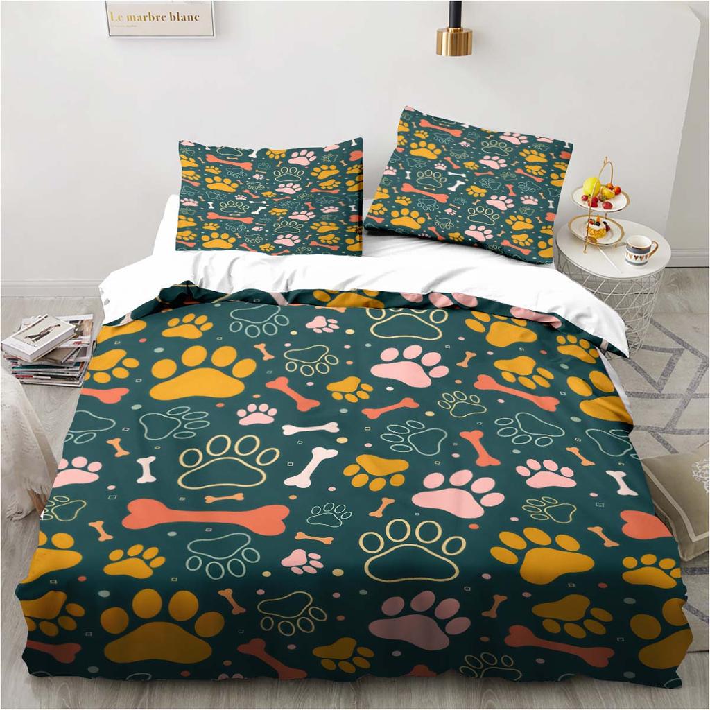 3D Bettwäscheset mit Hundemuster; Bulldog Schlafzimmer Zuhause Kissenbezug und Bettbezug King-Size Bettwäsche-Set für Kinderzimmer; Luxus
