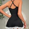 Sexy Lingerie Free Maid Uniform Black Suspender Maid Cosplay Uniform Seduction