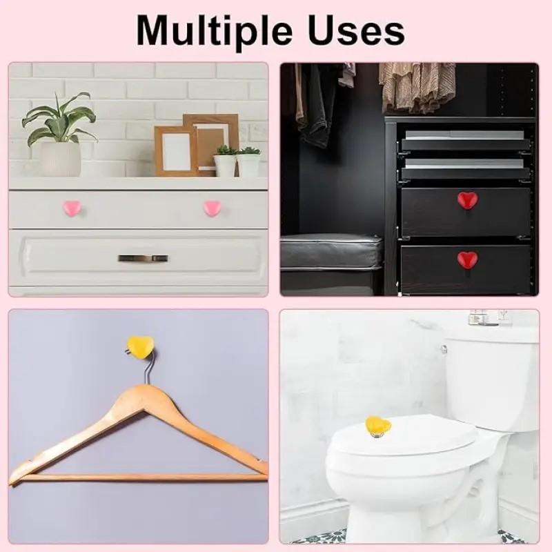 Toilet Press Button Heart Shaped Press Tank Push Switch Toilet Bathing Room Decor Water Press Flush Button