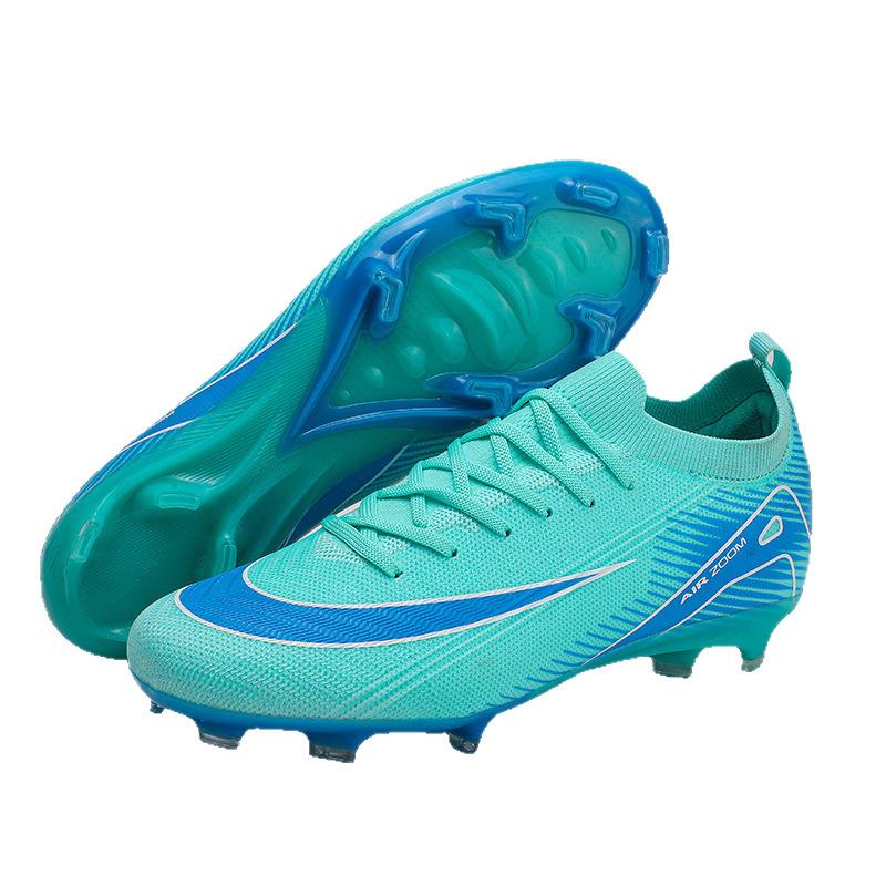 Putian Gang European Cup Flyknit Soccer Shoes, Men'S Low-Top Ag Long Spike Grass Training Shoes