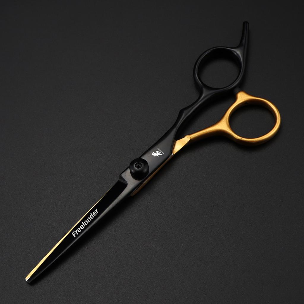 6.0 Inch High Screw, Black, Black Gold Paint, Hair Scissors, Hair Scissors, Flat Scissors, Thin Scissors 03-05
