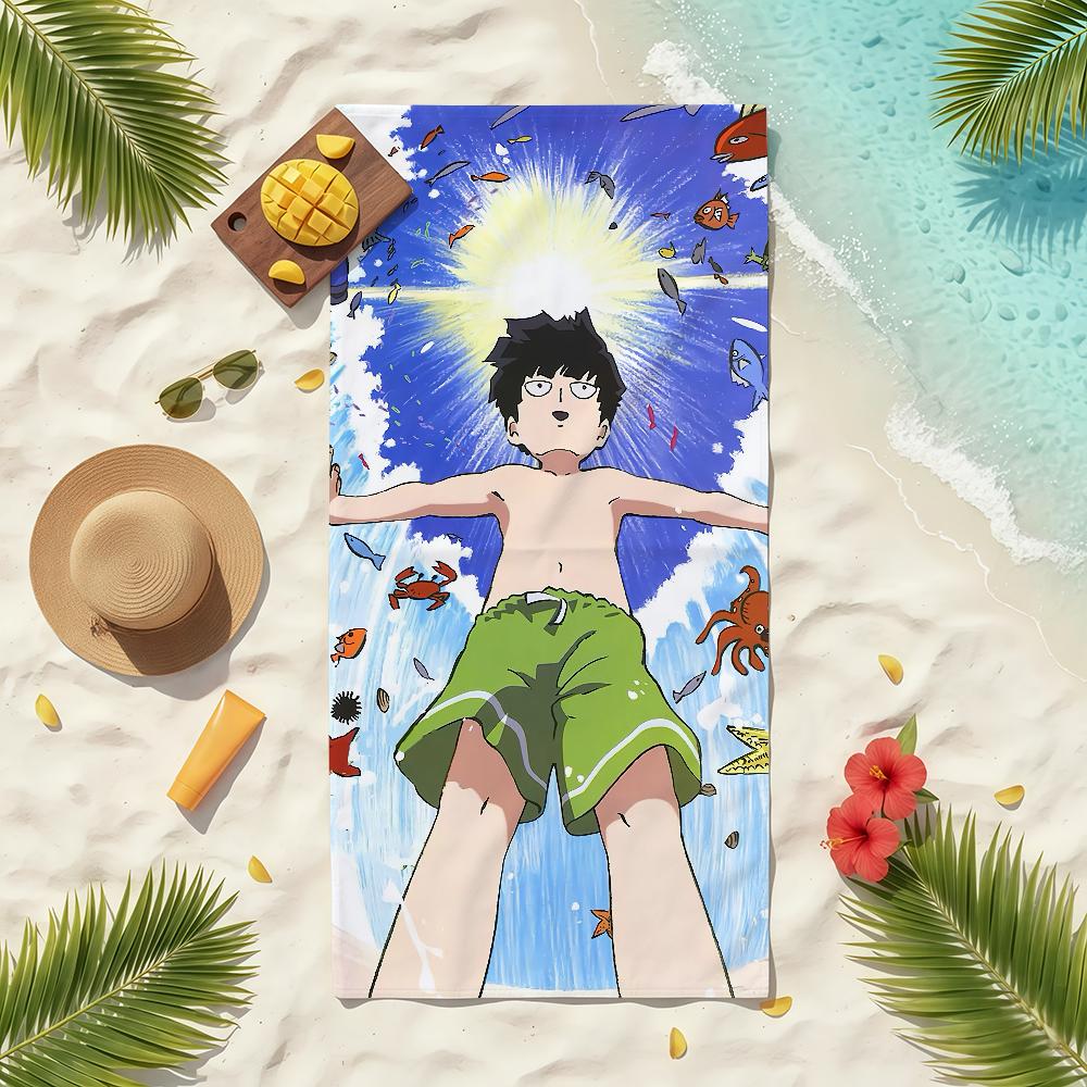 Anime M-Mob P-PsychoS 100 Towel Soft Pool Gift For Travel Gym Shower Camping Quick Dry Sports Beach Towels
