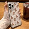 Cute Little Bear Bow Transparent Phone Case For iPhone 11 12 13 14 15 16 17 Pro Max 17 Air 7 8 Plus X XR XS Silicone Clear Cover