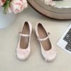 Korean Version of Sweet and Cute Fairy Style Mary Jane Single Shoes, Spring Light Mouth Thick Heel Lolita with Skirt Shoes
