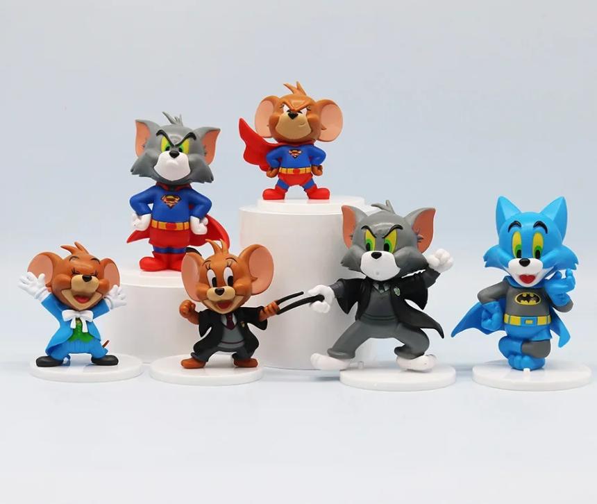 Фигурки Том и Джерри Tom & Jerry набор игрушек детские 7,5-9,5 см