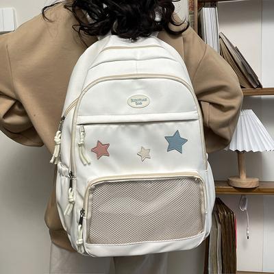 Japanese Pain Bag Ins Wind Cute Soft Girl Transparent Schoolbag Female Large-capacity Student Class Backpack Korean Version Backpack