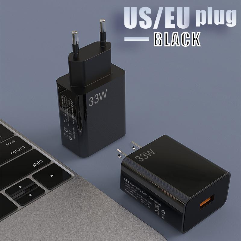 33W Usb Gan Phone Charger For Iphone For Samsung Huawei Xiaomi Pd Usb-A Fast Charging Power Adapter Smart Phone Tablet Trip