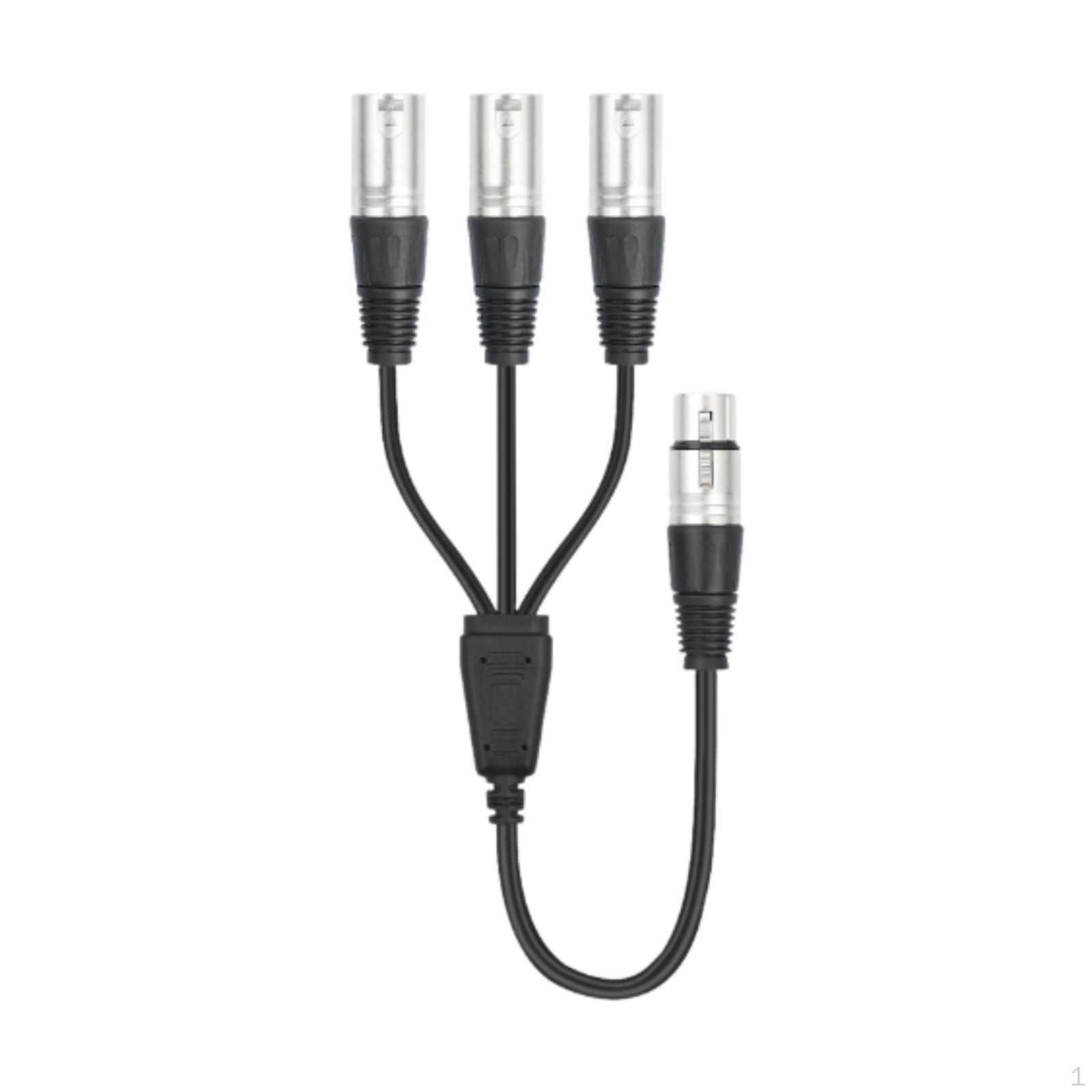 

Кабель XLR гнездо - 3 штекера Микрофонный шнур для динамика Сценический звук Живые выступления