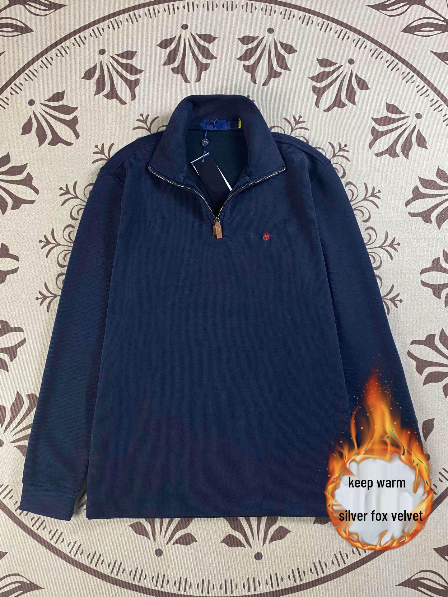 

RL Ralph Lauren Вінтажна унісекс толстовка: Жіноча футболка з довгим рукавом та чоловіча поло-футболка на блискавці з відкладним коміром, вільний крій, американський стиль. M (Weight: 100-120 lbs)