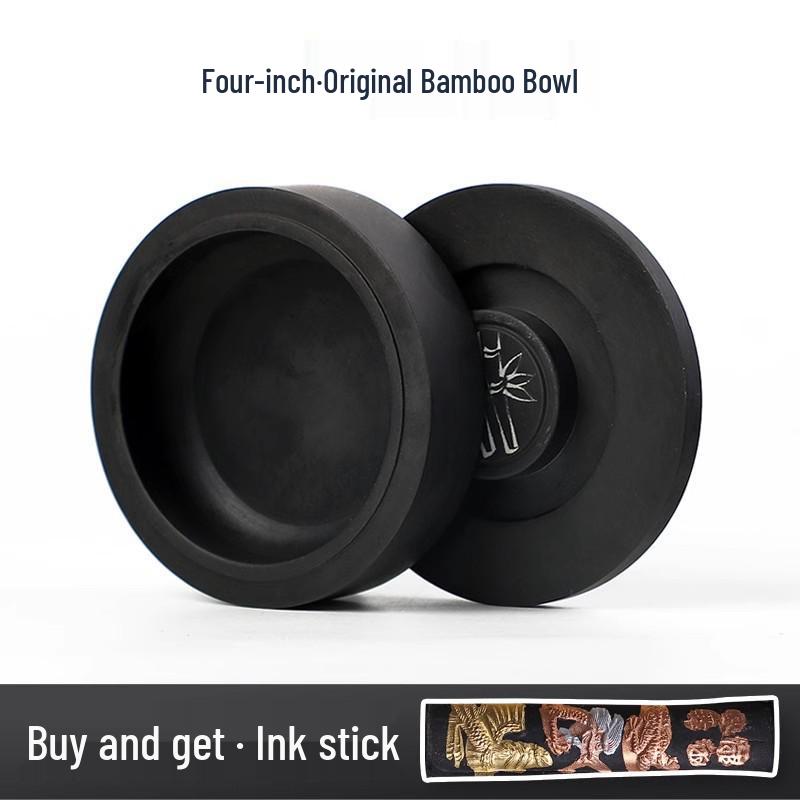 Chengni Inkstone Calligraphy Set: Natural Raw Stone Ink Stick, Duan & She Inkstones, Calligraphy Brush, and Ink Block for Grinding.