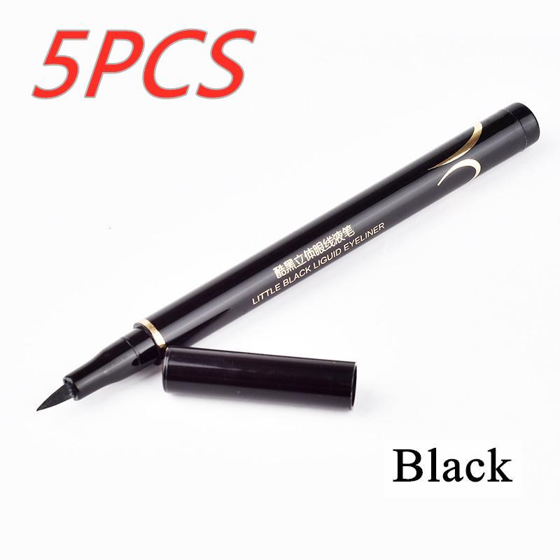 

5 шт. изысканная стойкая жидкая подводка для глаз для портативной косметики для начинающих 5PCS чёрный