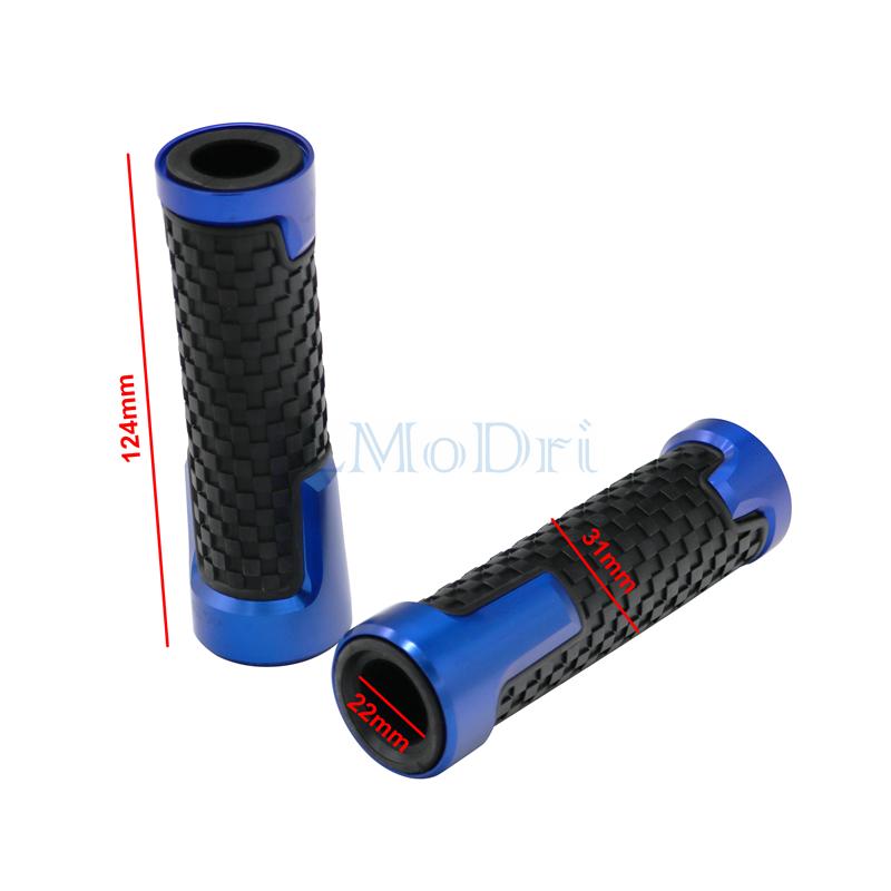 LMoDri Universal 7/8" 22MM Motorcycle Handlebar Grips Handle Bar Motorbike Handlebar Grips 6 Colors For